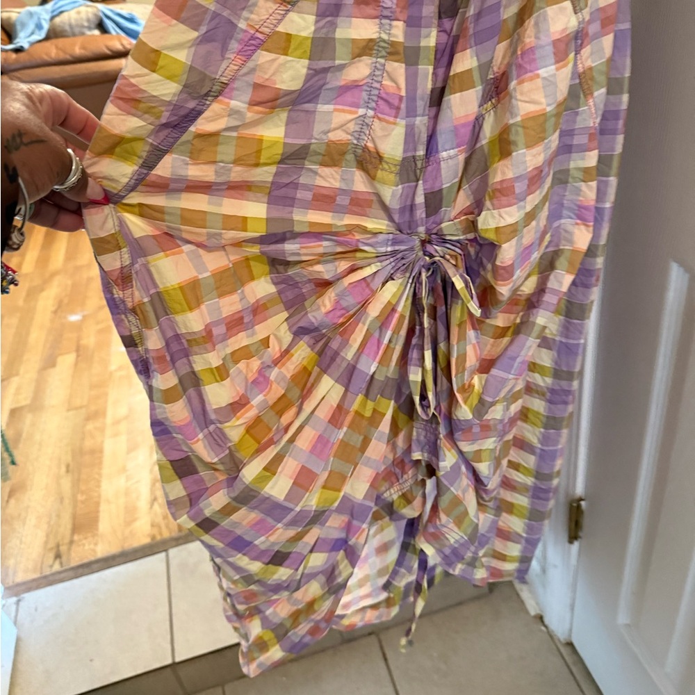 Anthropologie Multicolor Plaid Maxi Dress